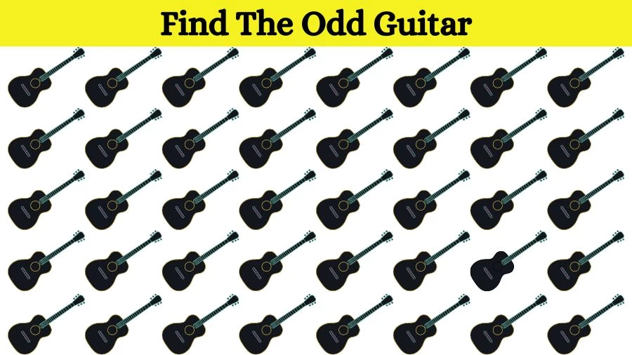 Optical Illusion: If you have Eagle Eyes, find the Odd Guitar in 15 Seconds