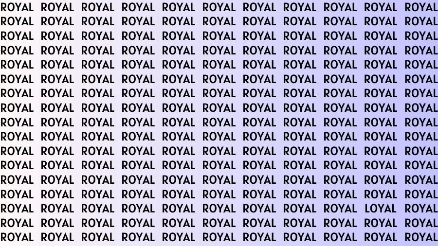Observation Brain Challenge: If you have Sharp Eyes Find the Word Loyal in 20 Secs
