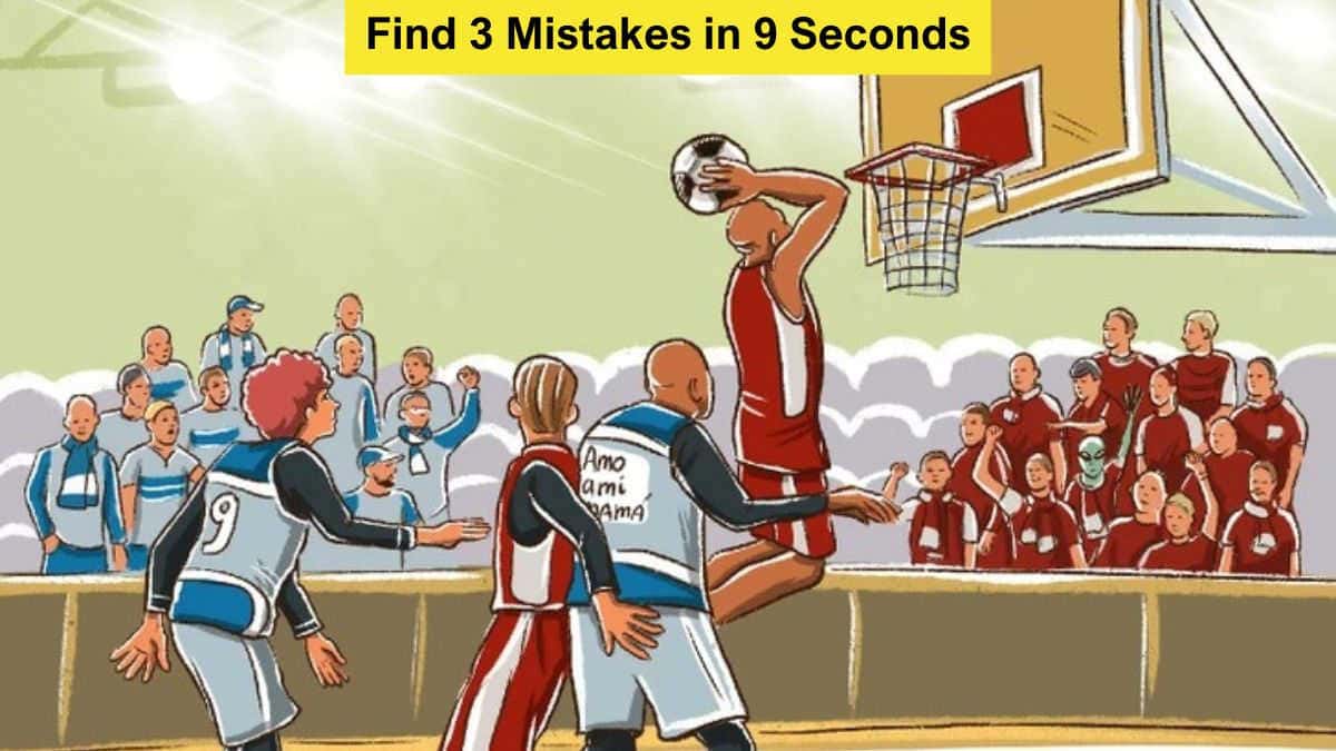 Find 3 mistakes in the picture in 9 seconds