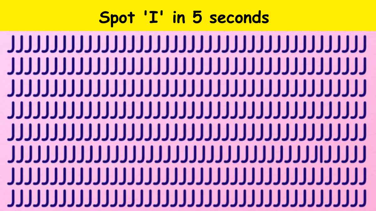 Spot I among Js in 5 seconds