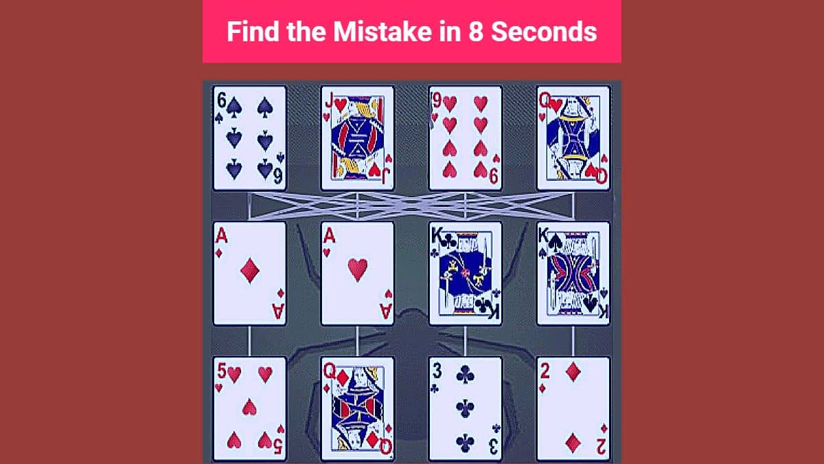 Find the Mistake in Playing Cards in 8 Seconds