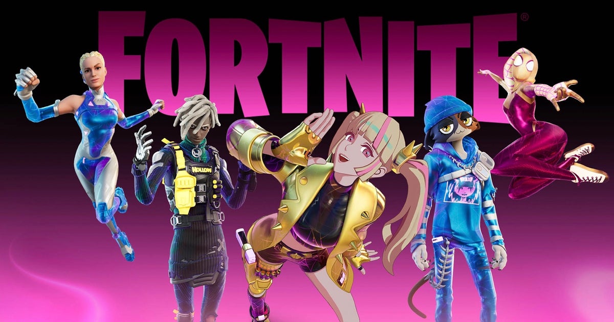 Fortnite Chapter 3 Season 4 Battle Pass skins, including Spider-Gwen, Paradigm, and Twyn