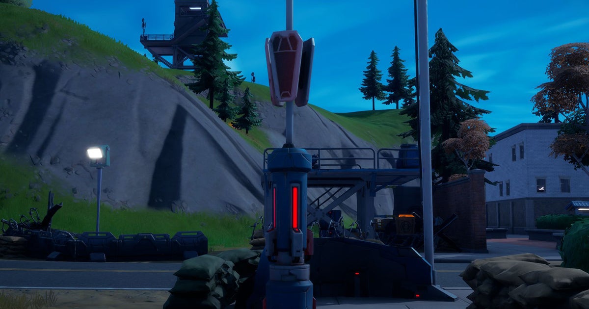 Fortnite emergency beacon locations and where to activate an emergency beacon at Titled Towers and Coney Crossroads
