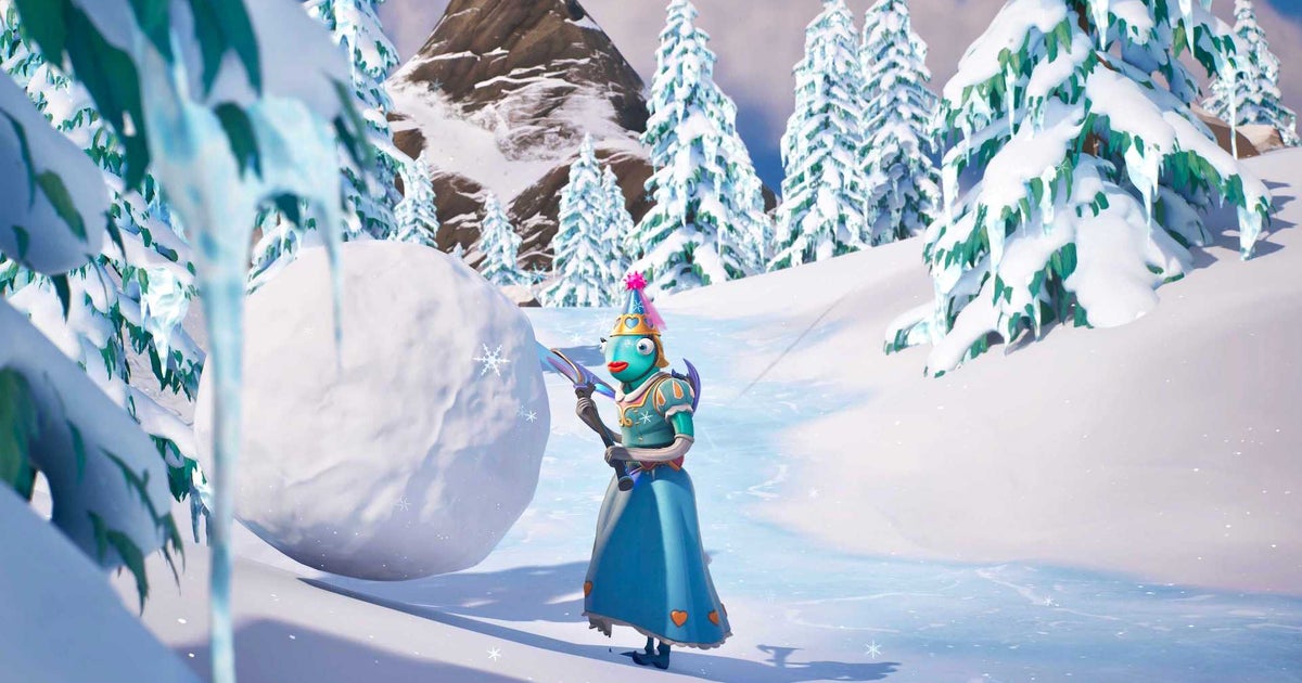 How to hide in giant snowballs in Fortnite