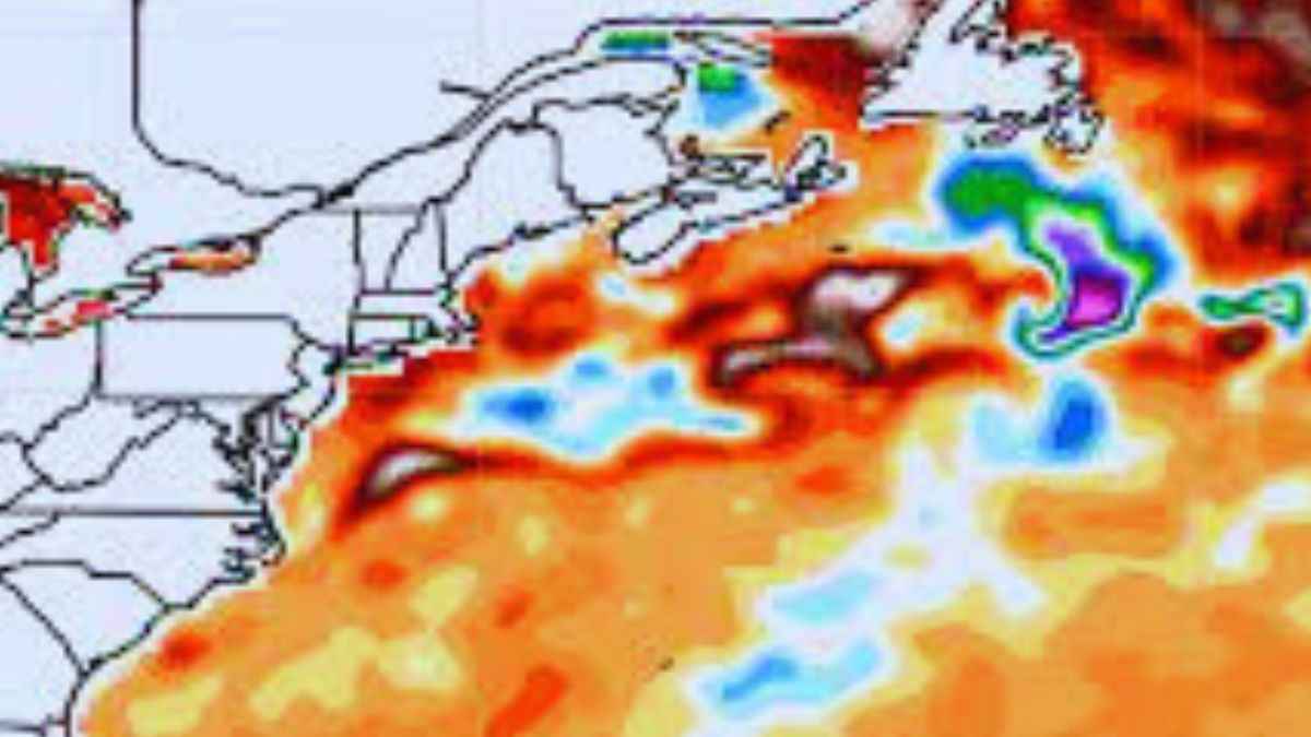 The North Atlantic is getting warmer and warmer. Here