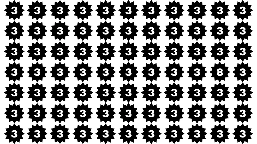 Test Visual Acuity: If you have Eagle Eyes Find the number 8 in 12 Secs