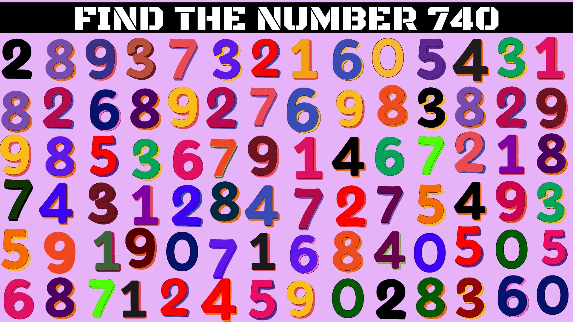 Optical Illusion Brain Challenge: If You Have Eagle Eyes Find the Number 740 in 12 Seconds