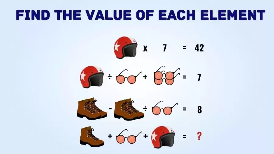 Brain Teaser Maths Quiz: Solve and Find the Value of Each Element