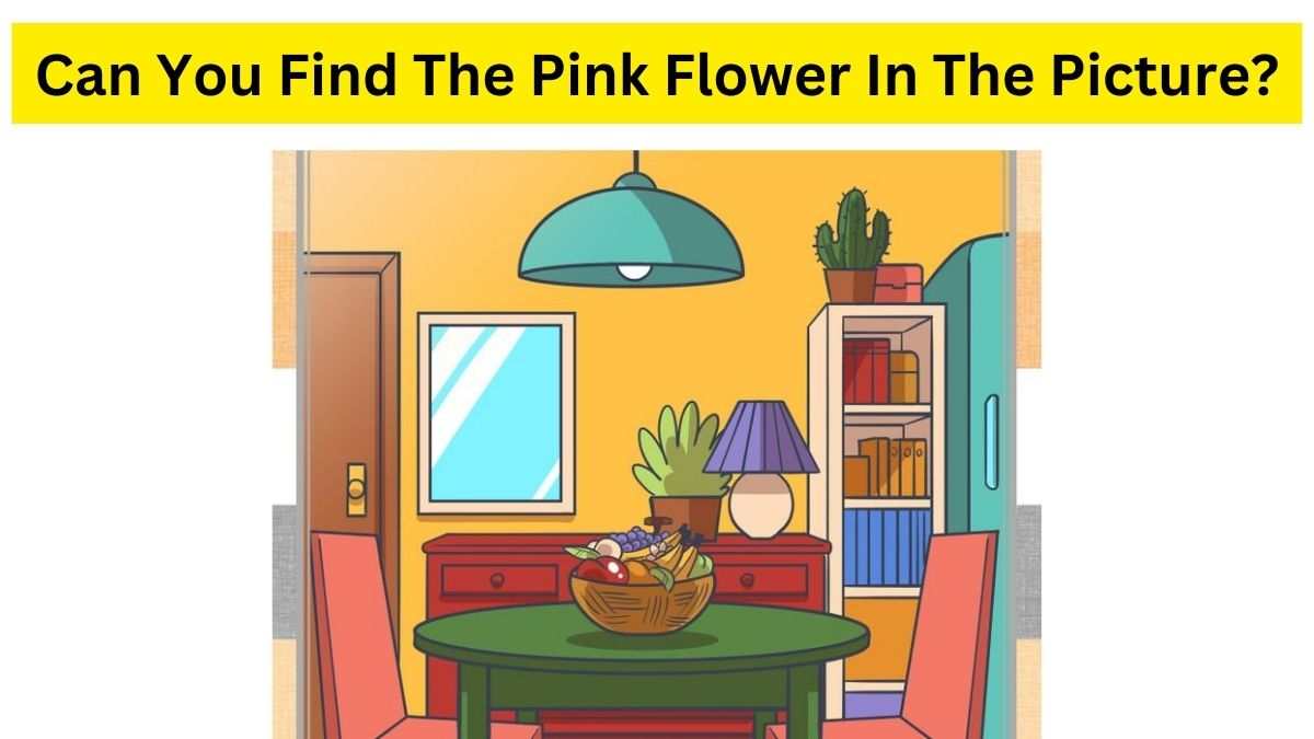 Spot and Find the Pink Flower in the Picture.