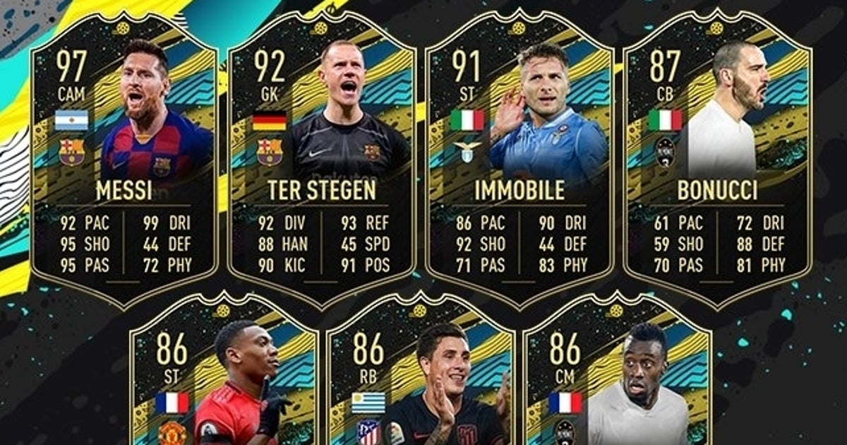 FIFA 20 TOTW Moments 5: all players included in the 5th Team of the Week Moments from 15th April