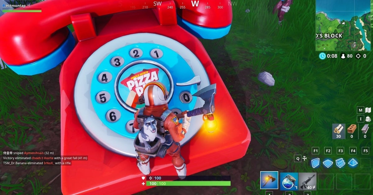 Fortnite Dial the Durr Burger and Pizza Pit number on big telephones explained - both telephone locations and phone numbers