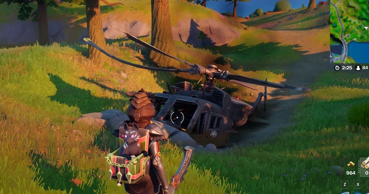 Fortnite - Downed black helicopter location: Investigating the downed black helicopter explained