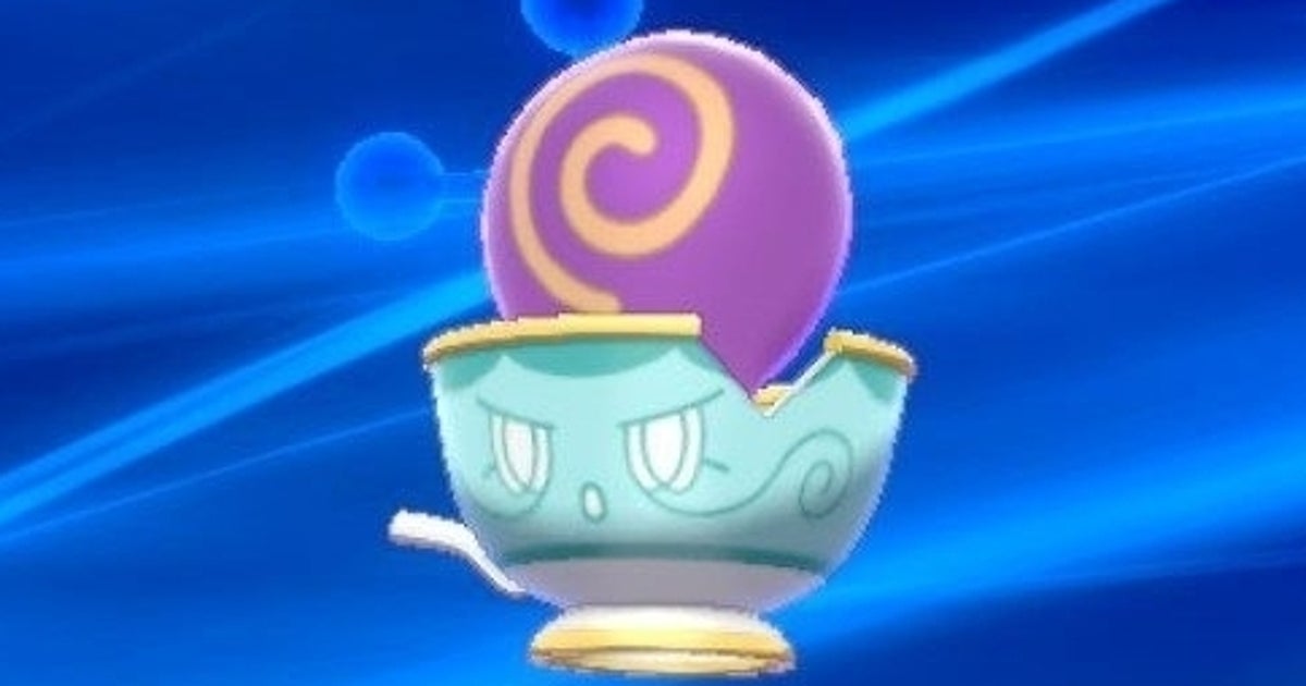 Pokémon Sword and Shield Sinistea evolution method: how to evolve Sinistea into Polteageist with the Cracked Pot or Chipped Pot, including Phony Form and Antique Form Sinistea explained