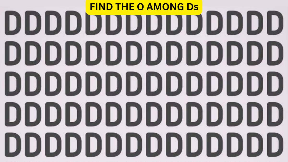 Seek and Find - Spot the O among Ds in 6 seconds
