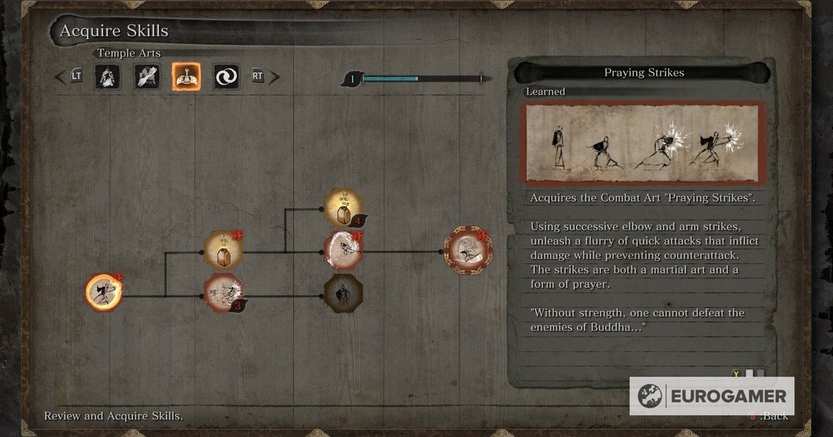 Sekiro Skills explained - Skill tree, best Skills and how to grind Skill Points and find Esoteric Texts