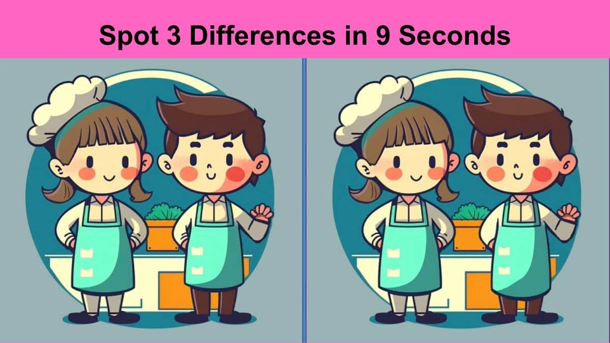 Spot 3 Differences in 9 Seconds