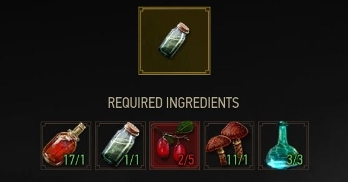 The Witcher 3 Alchemy ingredient lists: How to make potions, bombs, decoctions, oils and substances