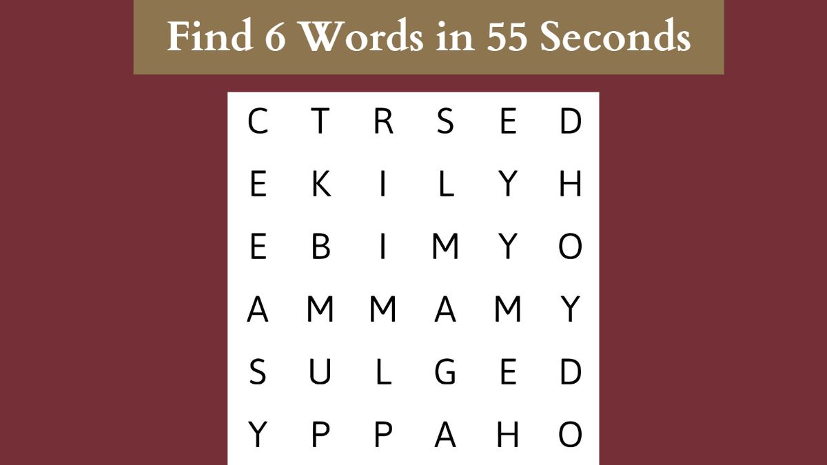 Find 6 Word in 55 Seconds