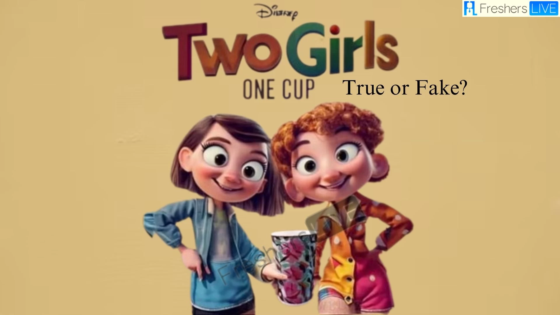 ¿La película de Disney se llama Dos chicas, una taza?  ¿Verdadero o falso?