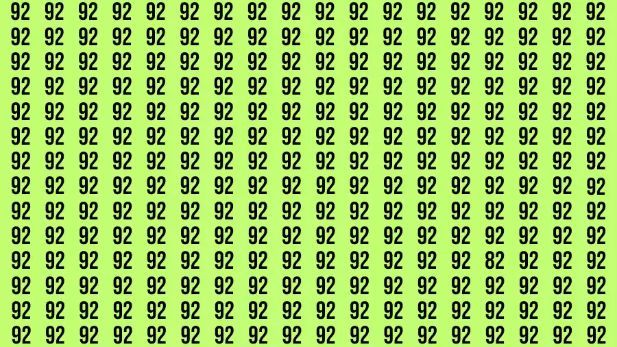 Observation Brain Challenge: If you have Hawk Eyes Find the Number 82 in 15 Secs