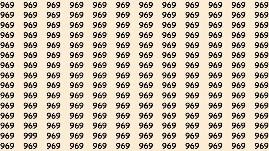 Optical Illusion Brain Test: If you have Eagle Eyes Find the Number 999 in 15 Secs