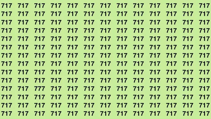 Optical Illusion Brain Challenge: If you have Hawk Eyes Find the Number 777 in 15 Secs