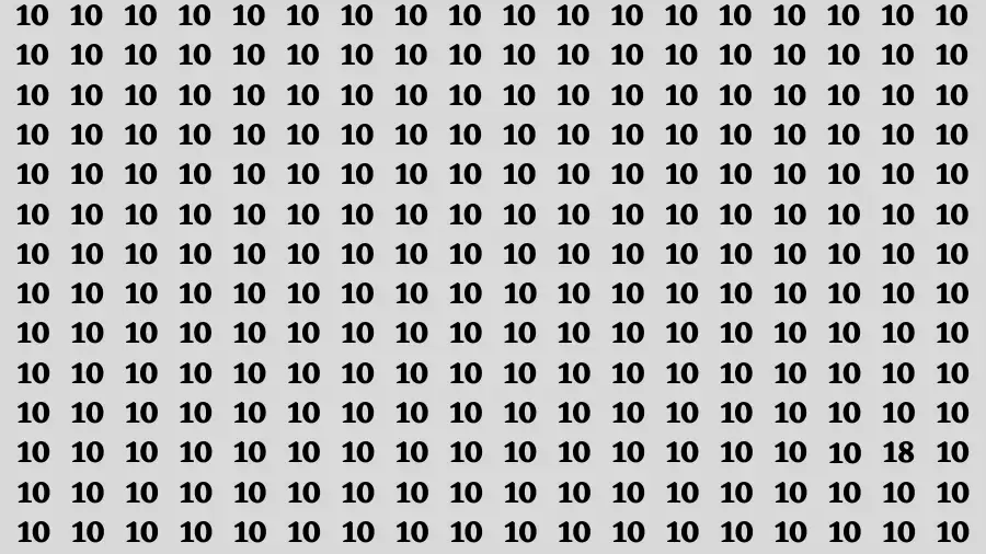 Brain Test: If you have Eagle Eyes Find the Number 18 in 15 Secs