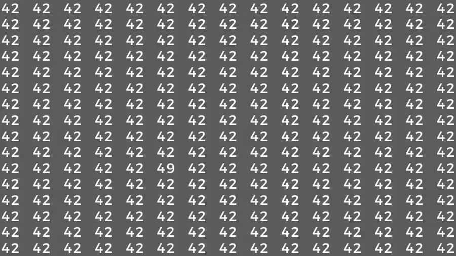 Observation Skill Test: If you have Sharp Eyes Find the number 49 in 15 Seconds?
