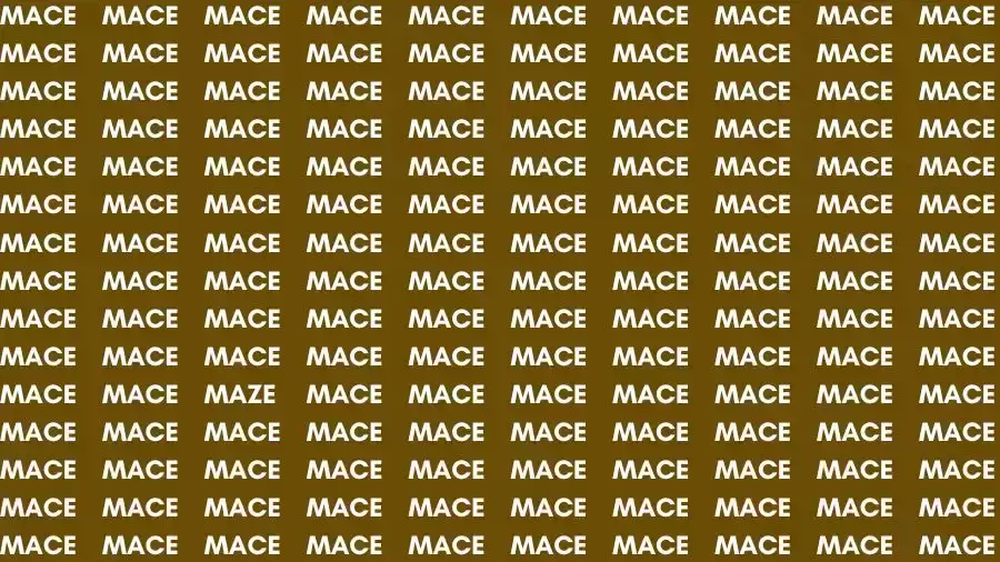 Optical Illusion Brain Test: If you have Sharp Eyes find the Word Maze among Mace in 15 Secs