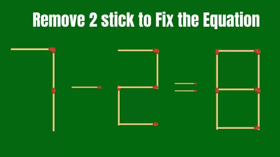 Can You Remove 2 Matchsticks and Solve this Brain Teaser Matchstick Puzzle?