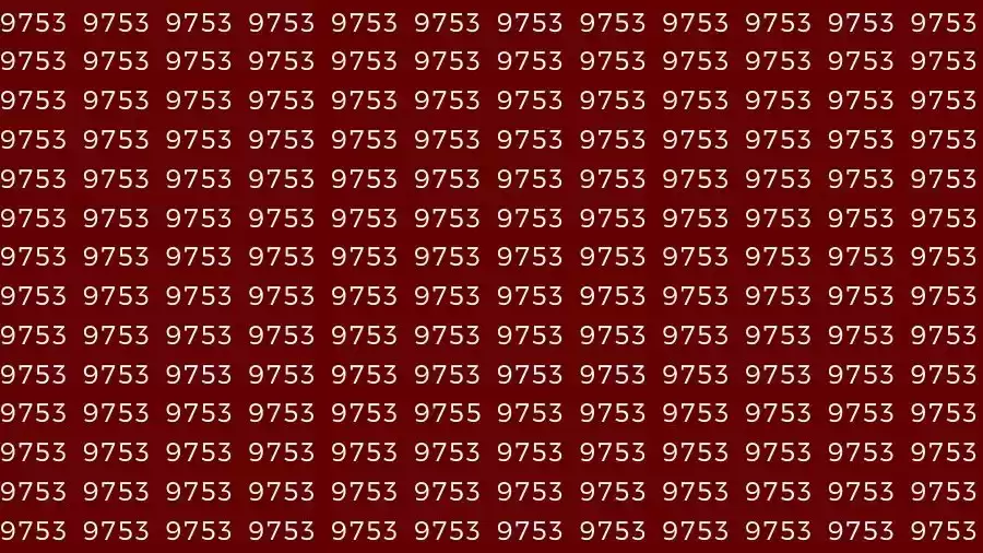 Observation Brain Test: If you have Eagle Eyes Find the number 9755 among 9753 in 14 Seconds?