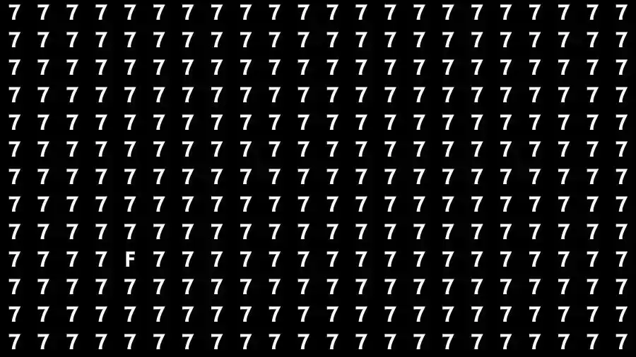 Observation Skills Test: If you have Eagle Eyes Find the letter F among 7 in 10 Seconds?