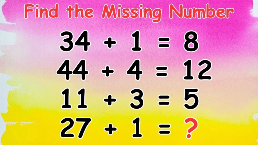 Brain Teaser Math Puzzle: Can You Solve and Find the Missing Number?