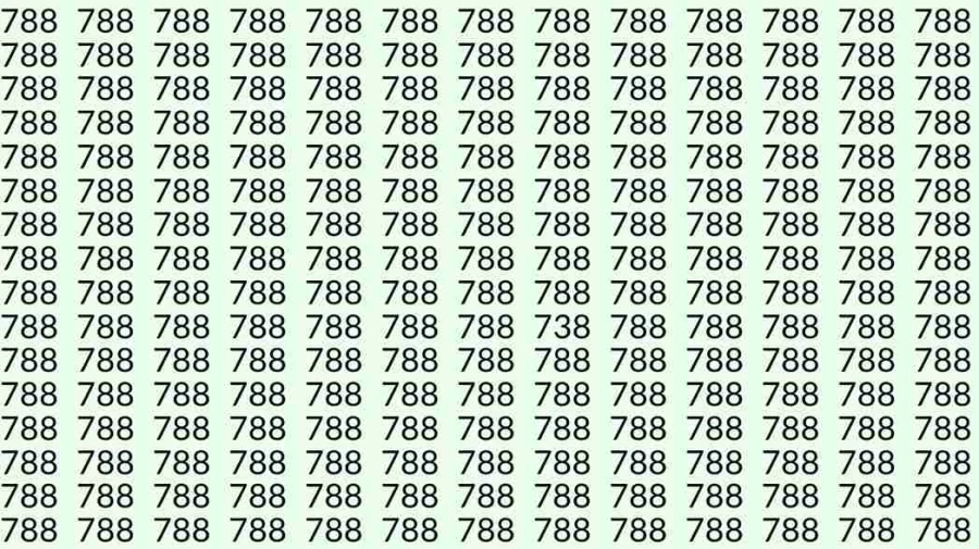 Optical Illusion: If you have hawk eyes find 738 among 788 in 06 Seconds?