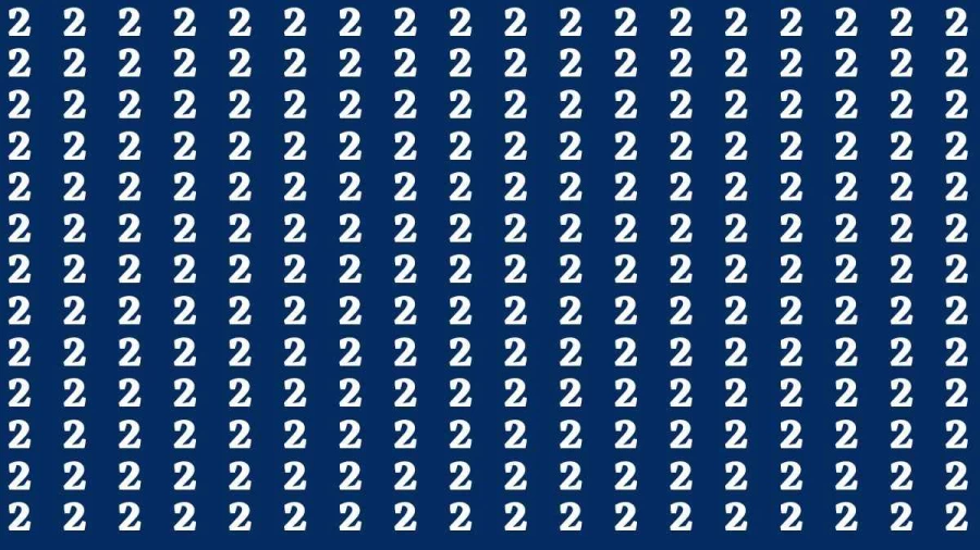 Observation Brain Test: If You Have Hawk Eyes Find 4 among the 2s within 20 Seconds?