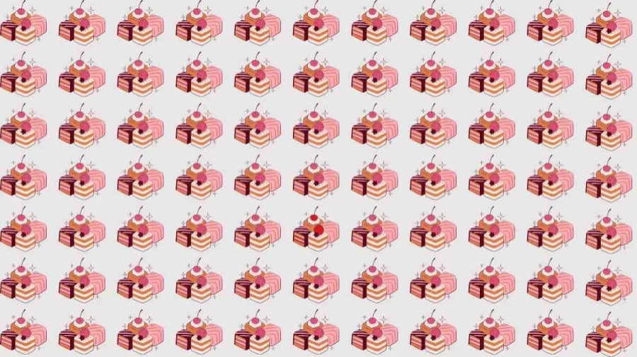 Optical Illusion Brain Test: Find the Odd Cakes in this Image within 10 Seconds