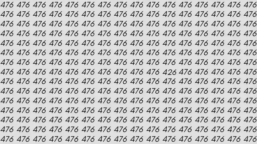 Optical Illusion Brain Test: If you have Eagle Eyes Find the number 426 among 476 in 12 Seconds?