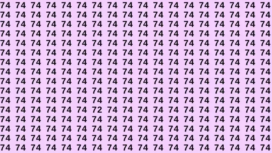 Optical Illusion Test: If you have Eagle Eyes Find the number 72 among 74 in 10 Seconds?
