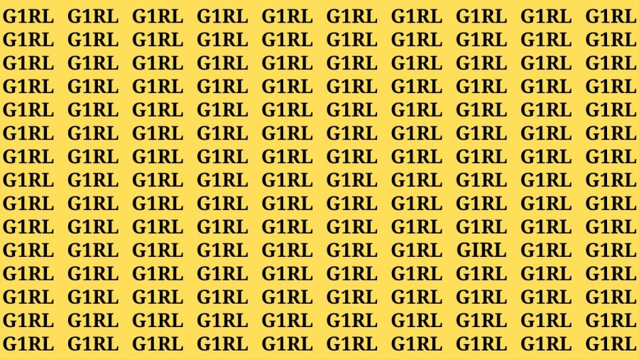 Brain Teaser: If you have Hawk Eyes Find the Word Girl in 15 Secs