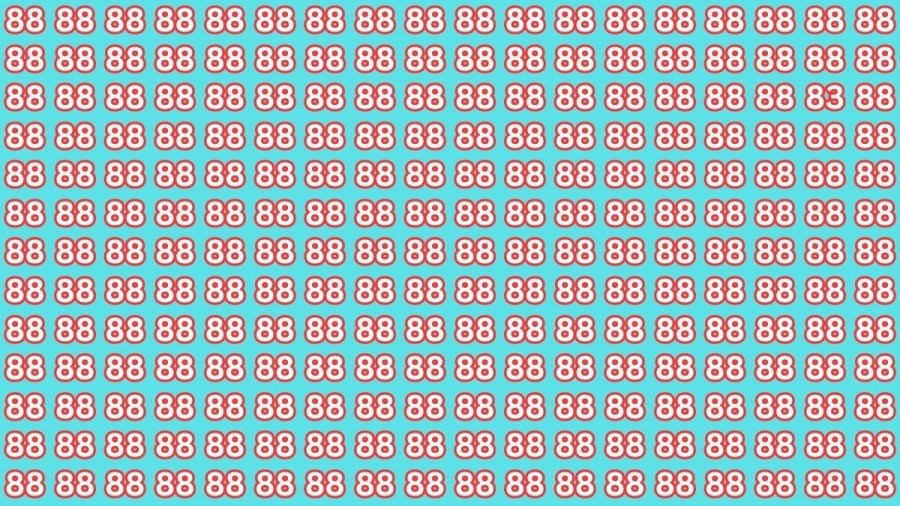 Observation Brain Test: If you have Hawk Eyes Find the Number 83 among 88 in 15 Secs