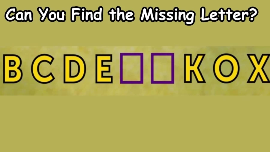 Brain Teaser: Can You Find the Missing Letter? Word Puzzle