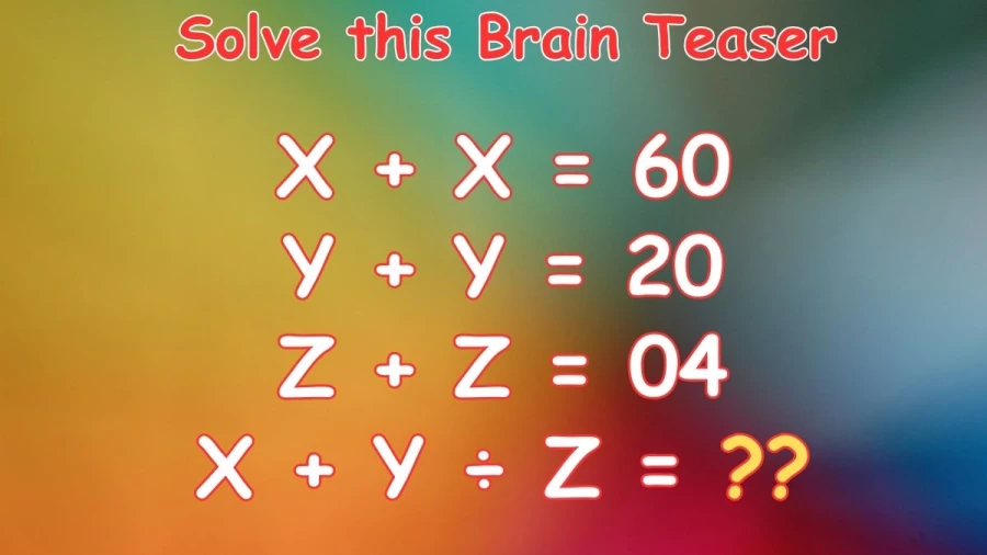 If you are a Genius Solve this Brain Teaser in 20 Seconds