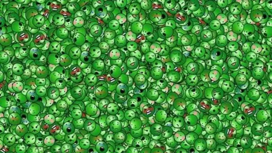 Optical Illusion to test your Eyes:Can you Find the hidden Laughing Pea in this image with 12 Seconds
