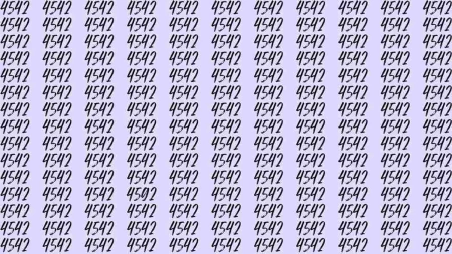Optical Illusion: If you have sharp eyes find 4592 among 4542 in 10 Seconds?