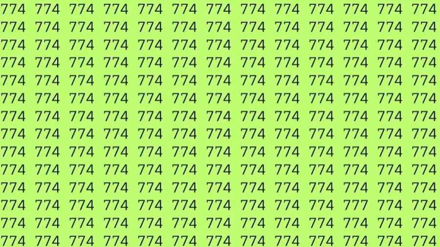 Optical Illusion: If you have sharp eyes find 777 among 774 in 7 Seconds?