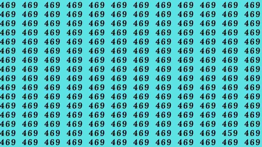 Optical Illusion: If you have hawk eyes find 459 among 469 in 10 Seconds?