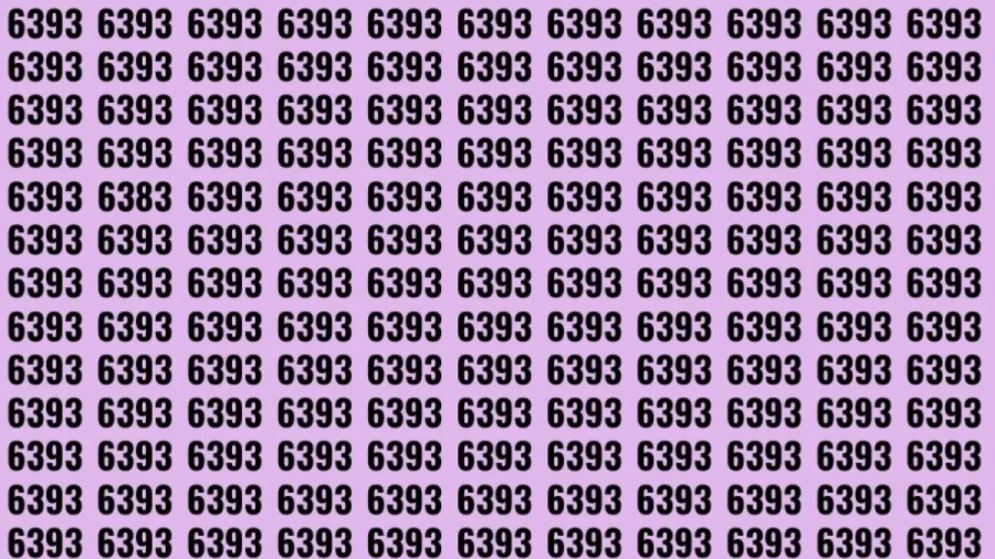 Optical Illusion: Can you find 6383 among 6393 in 11 seconds?
