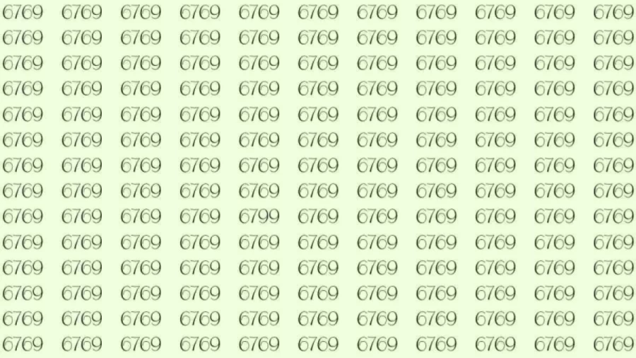Optical Illusion: Can you find 6799 among 6769 in 8 Seconds? Explanation and Solution to the Optical Illusion