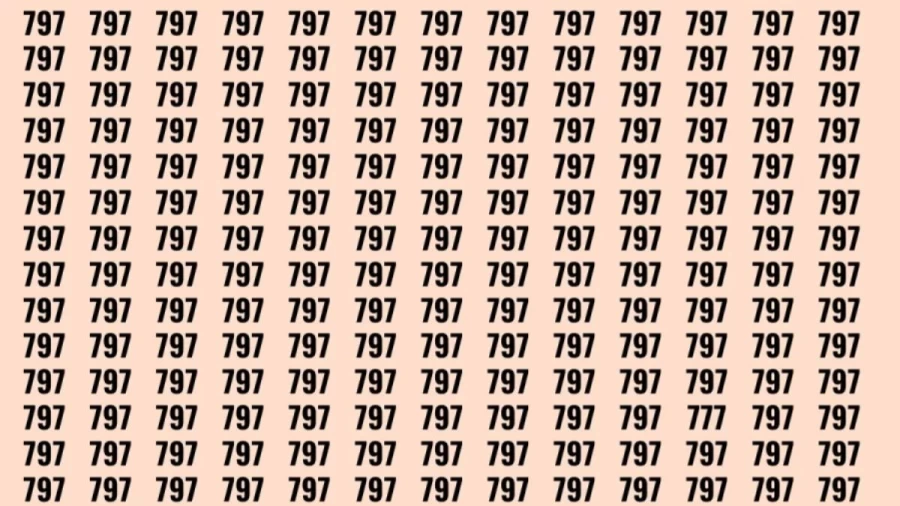 Optical Illusion: Can you find 777 among 797 in 9 Seconds?