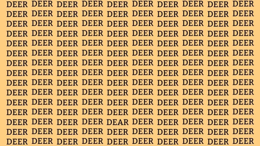Optical Illusion: Can you find the Word Dear among Deer in 10 Seconds?